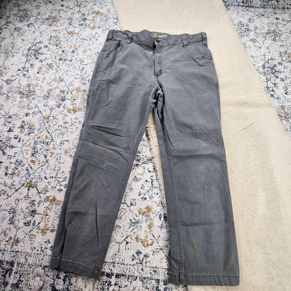 Carhartt Relaxed Straight Rigby Canvas Dungaree Work Pants 40 x 30